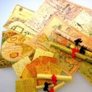 1:24th scale vintage maps and documents