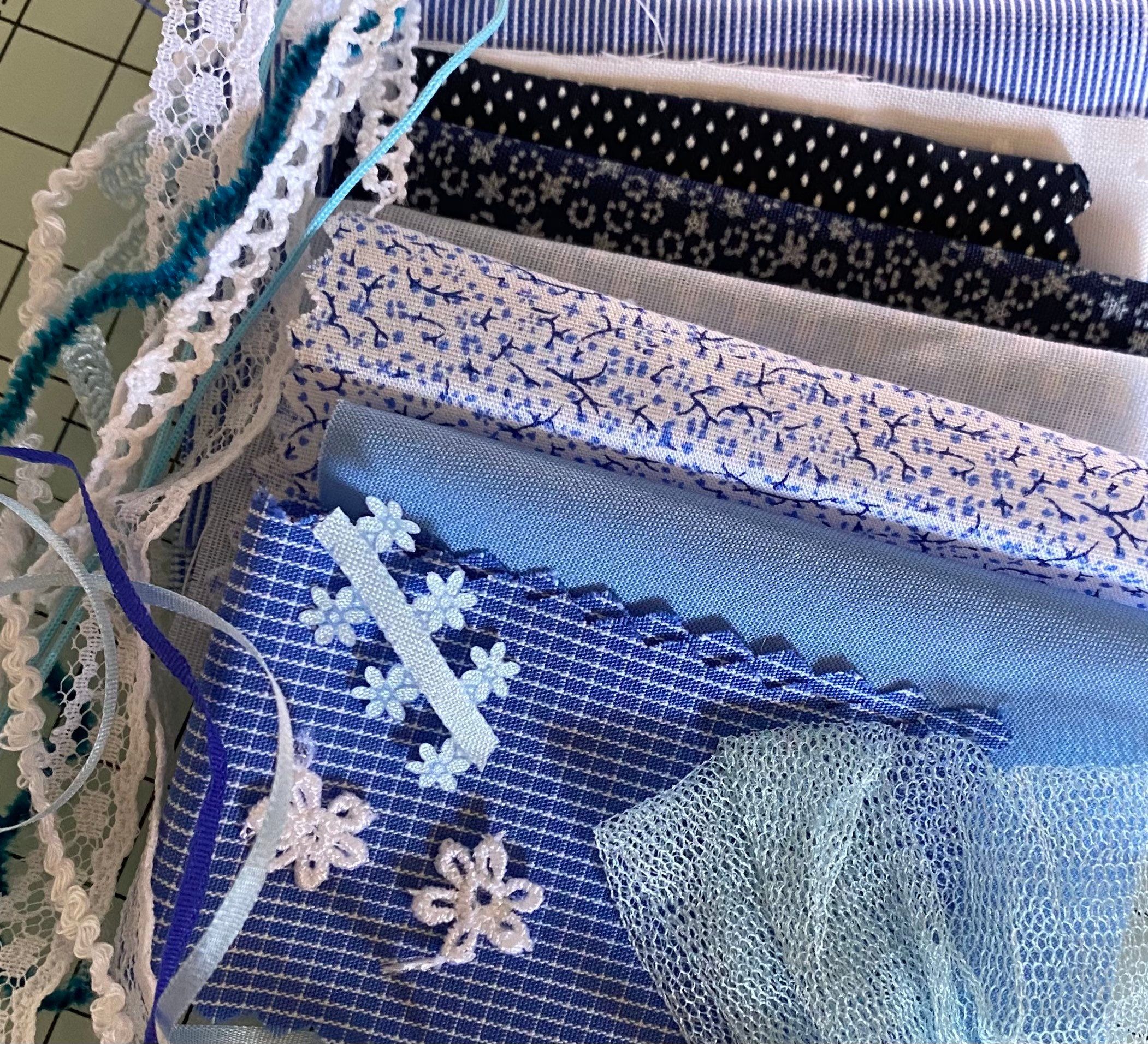 Miniature Print Fabric Lace and Trim Packs Etsy