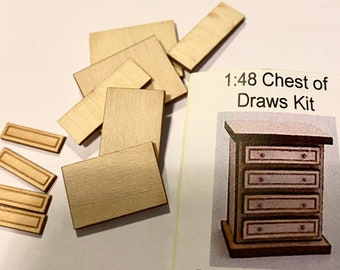 1:48th miniature chest of drawers kit