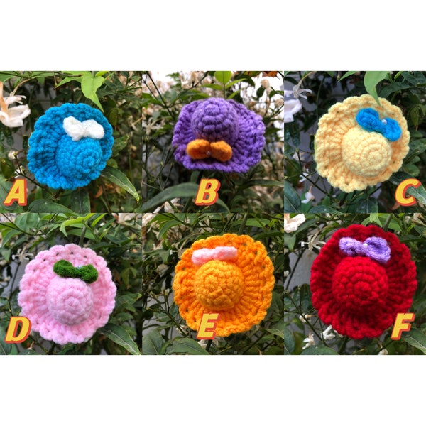 Pinces à cheveux au crochet - pinces tricotées faites à la main - barrette élégante et colorée pour bébé cadeau d'anniversaire Halloween & Noël