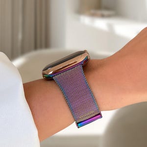 Mesh Loop Apple Watch Band 38mm 41mm 42mm 45mm 46mm 49mm, Stainless Steel Band for Apple Watch Series 10 9 8 7, Slim Watchband For Her