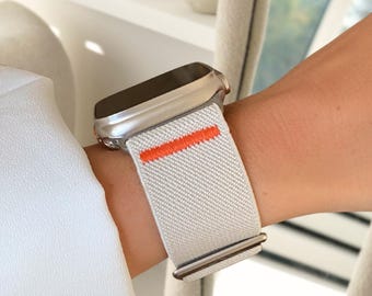 Correa de verano para Apple Watch de 41 mm, 44 mm, 45 mm, 46 mm y 49 mm, de nailon para iWatch Series 10, 9, 8 y 7 SE, correa de repuesto, regalo para ella.