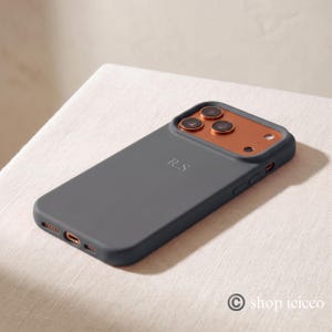 Luxury Custom Silicone iPhone Case for iPhone 18 Pro Max 17 16 15 14 13 Pro, Monogram Phone Cover, Case Made of Liquid Silicone,Gift For Her Dark gray