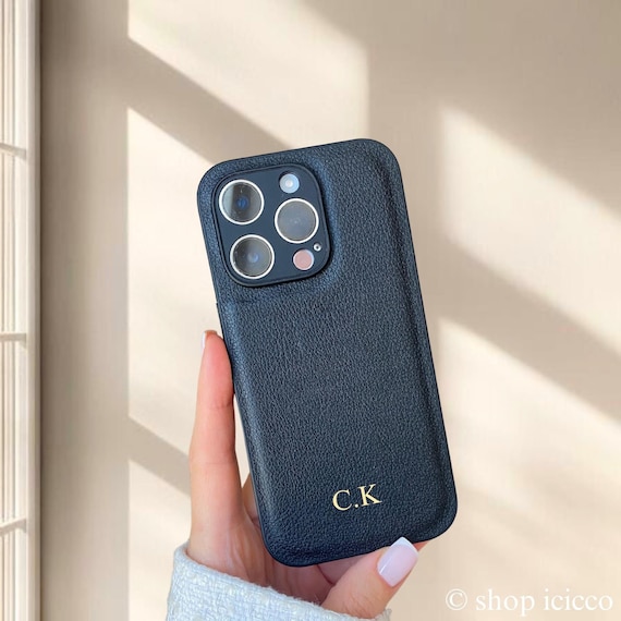 Personalized Leather Phone Case for iPhone 16 Pro 15 14 13 Pro Max Custom Embossed Phone Cases Initial Monogram Letters Personalized Gift Etsy