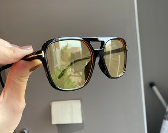 yellow reflective sunglasses