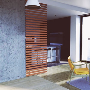 Adjustable Wooden Room Divider Screen Wall, Custom Separator for Room Partition Division Living Room Kitchen Separation - 75cm wide