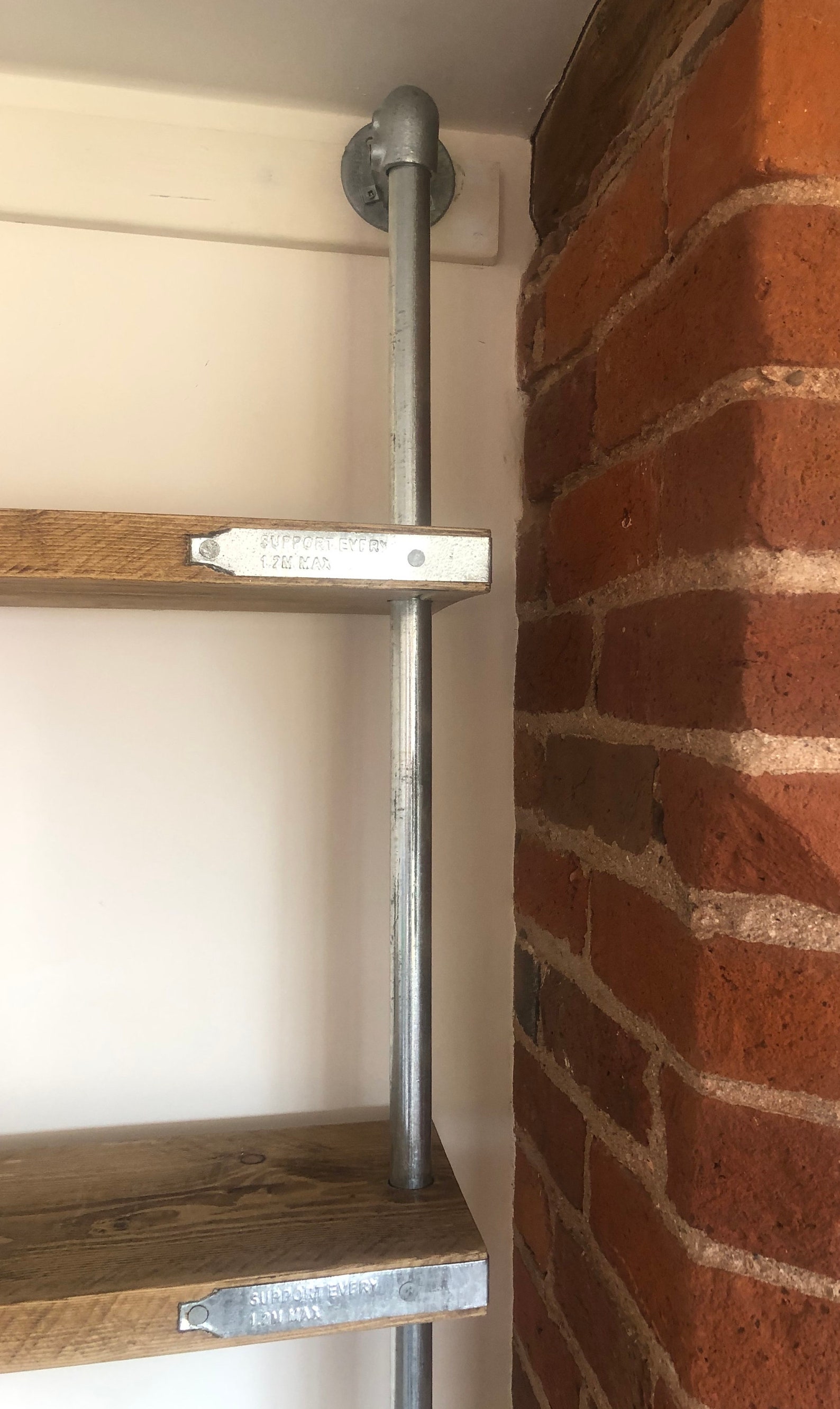 60cm Scaffolding Board Shelves available with Galvanised or Etsy