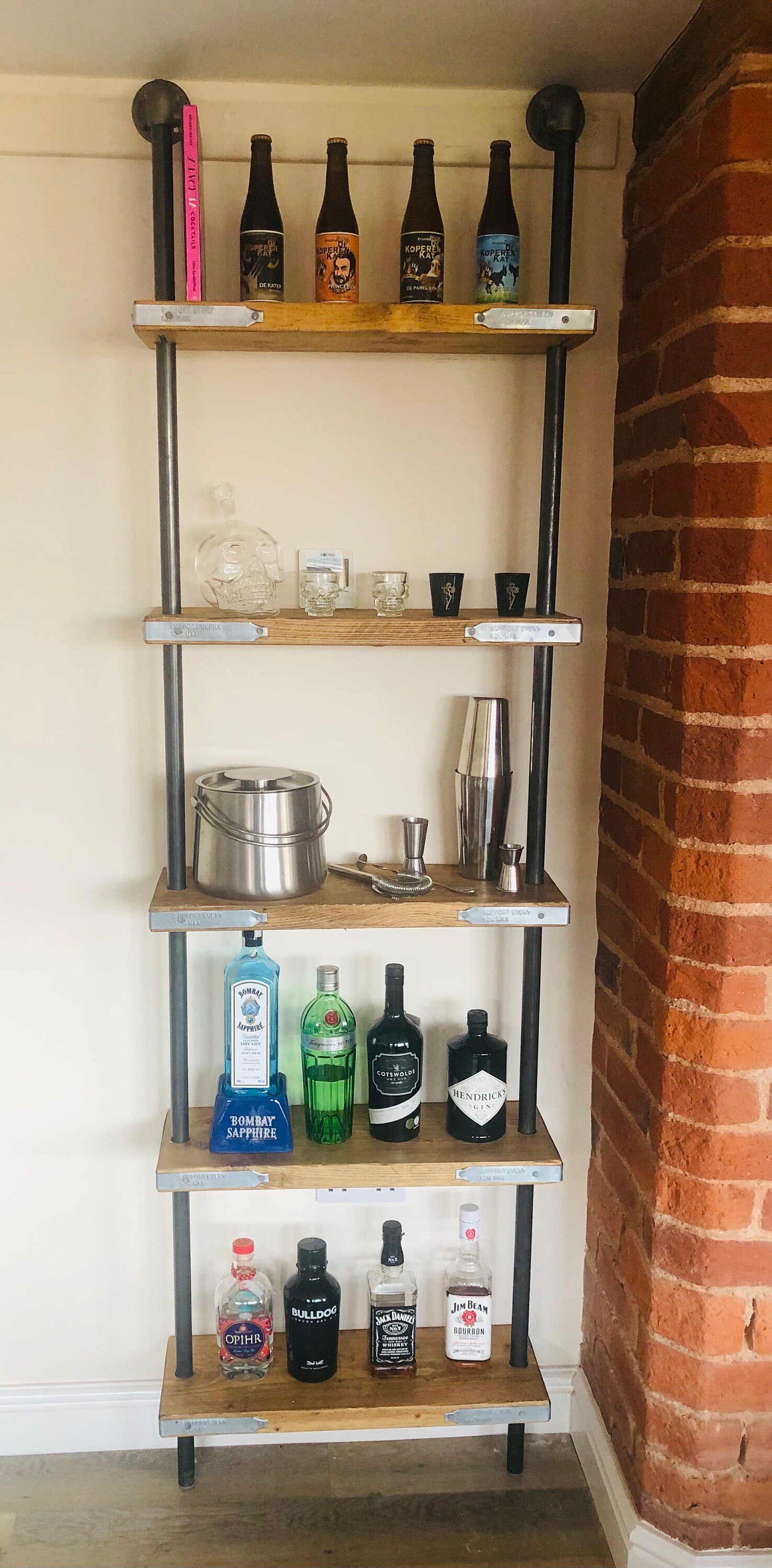60cm Scaffolding Board Shelves available with Galvanised or Etsy