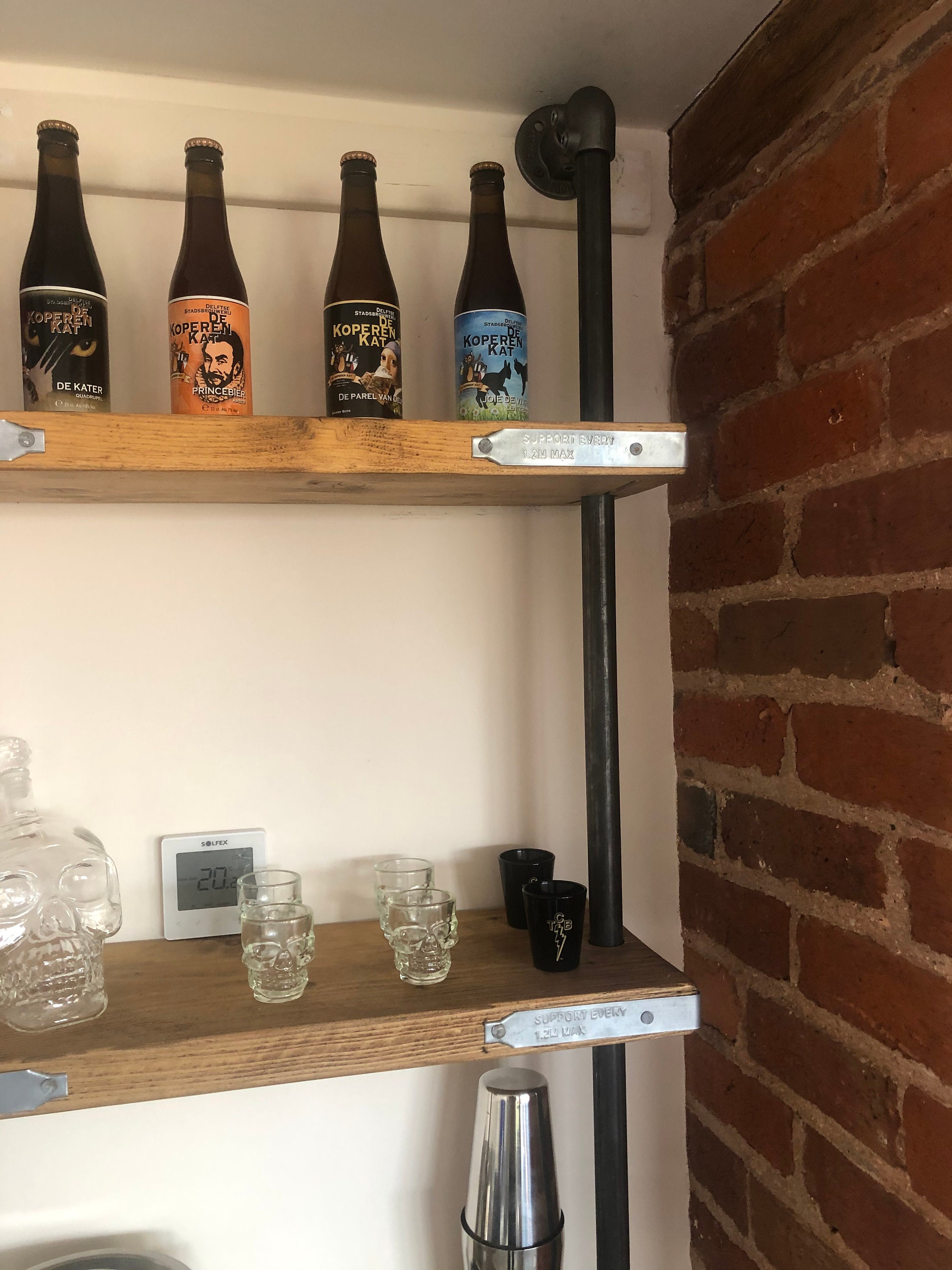 60cm Scaffolding Board Shelves available with Galvanised or Etsy