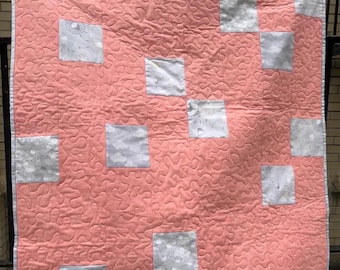 Sleeping Lambs Baby Quilt – Nursery Decor, Crib Size Heirloom