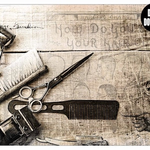 Vintage Barbershop Tools Digital Download, Antique Barbershop Tools Print, Barbershop Tools Print, Vintage Barbershop Tools, Barber Tools