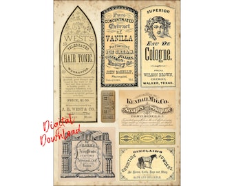 Vintage Ads Collage Download, Vintage Ads Printable, Vintage Victorian Ads, Vintage Ads Digital Collage, Victorian Ephemera, Ephemera