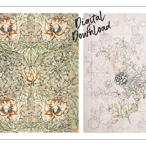 William Morris Designs-3 Digital Download, William Morris Designs Printable, William Morris Pattern Downloads, Morris Patterns