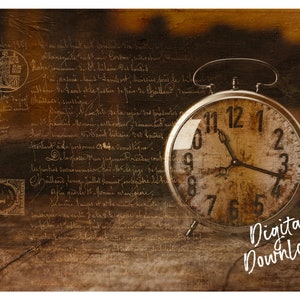 Antiker Wecker Digital Download, Antiker Wecker Druck, Vintage Wecker druckbar, Vintage Uhr Digital Download, druckbar