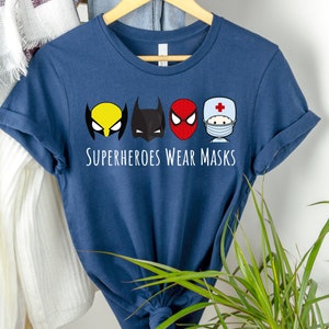 Superheroes Wear Masks Shirt | Pediatric Nurse T- Shirt | Occupational Physical Speech Therapy Tee | Gift for Nurse | Future Peds Nurse