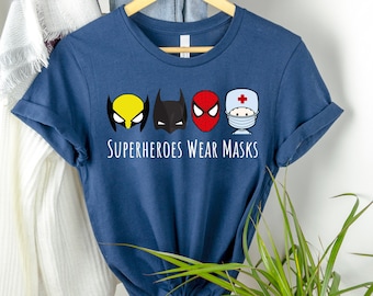 Superheroes Wear Masks Shirt | Pediatric Nurse T- Shirt | Occupational Physical Speech Therapy Tee | Gift for Nurse | Future Peds Nurse