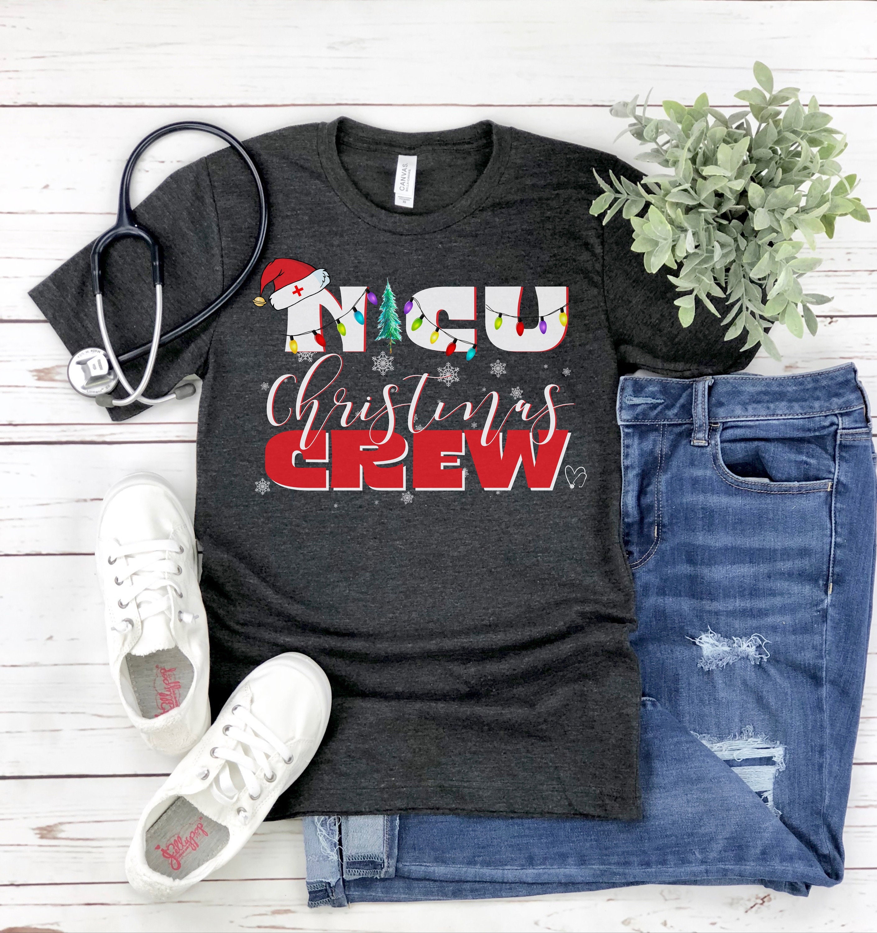 NICU Christmas Crew Shirt NICU Nurse 