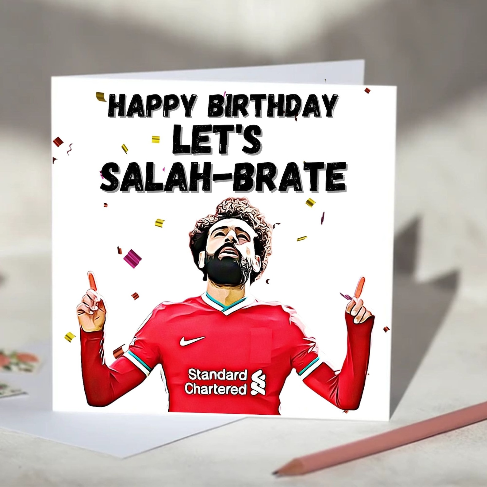Mo Salah Let's Salahbrate Birthday Card Etsy Australia