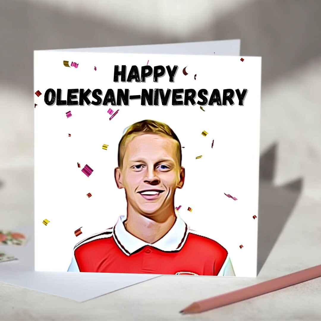 Oleksandr Zinchenko Anniversary Card Etsy