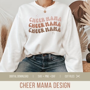 CHEER MOM SVG | Cheer Mom Shirt, Cheer Dad Svg, Dxf Files Voor Plasma, Esthetische Hoodie, College Gameday, Silhouette Cameo 3, Koffie Cup Svg