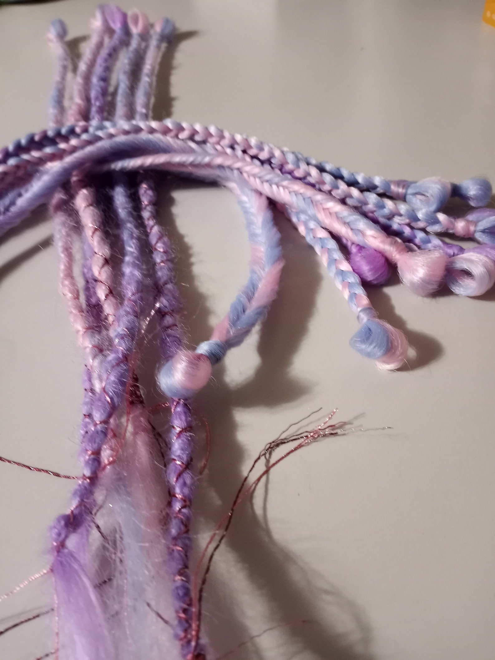 Pink Braids Purple Dreads Festival Hair Accessory's Etsy