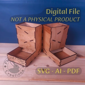 Würfelturm Digitaler Download - Laser Cut Dateien - SVG, AI, PDF-Dateien
