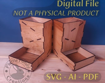 Dice Tower Digital Download - Laser Cut Files - SVG, AI, PDF Files