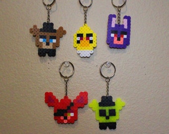 Five Nights At Freddy's Perler Keychains