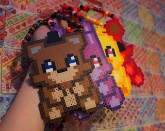 Five Nights At Freddy's Kandi Perler Necklaces