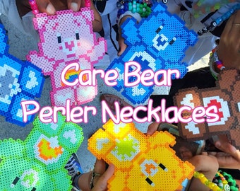 Care Bear Perler Necklaces