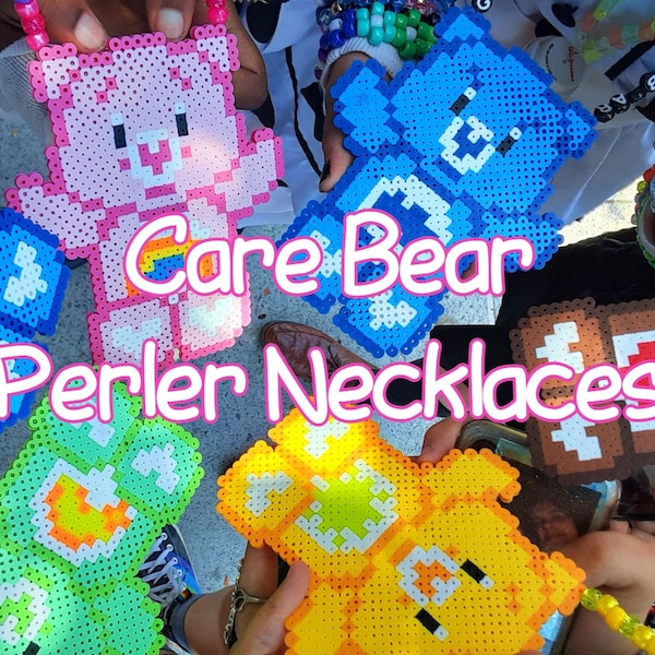 Care Bear Perler Necklaces