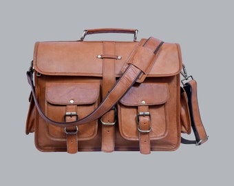 Vintage Computer Laptop Briefcase Satchel Crossbody Work Bag Mans Messenger Bag