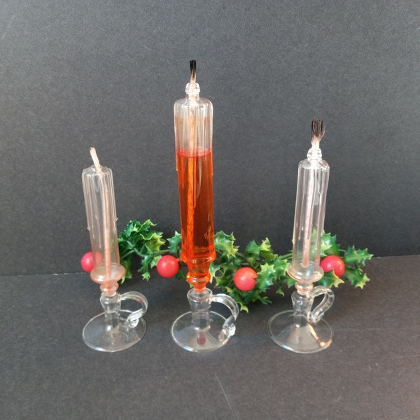 Glass Candle Lamp Etsy