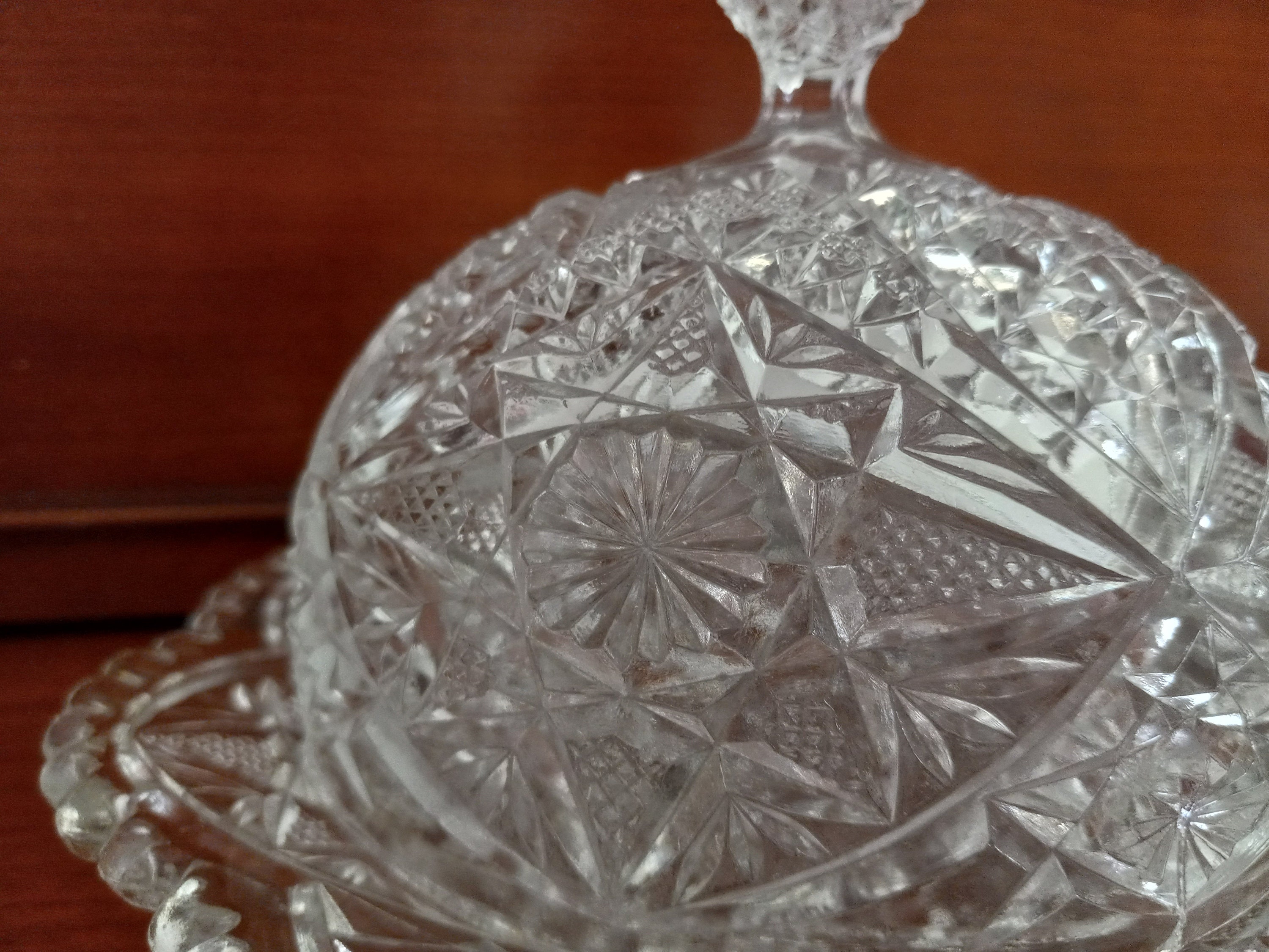 Vintage Round Butter Dish Crystal Cheese Dish Etsy