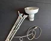 Mid Century Modern Articulating Lamp Swing Arm Drafting Vintage Bell Lamp