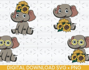 Download Elephant With Glasses Etsy