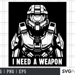 Jefe Maestro - Necesito un arma SVG / SVG Cricut Cut File / Silhouette Cut File