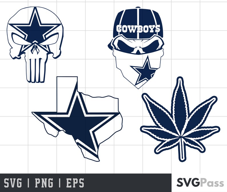 Dallas Cowboys SVG Bundle 4 diseños / SVG Cricut Cut Files / Etsy
