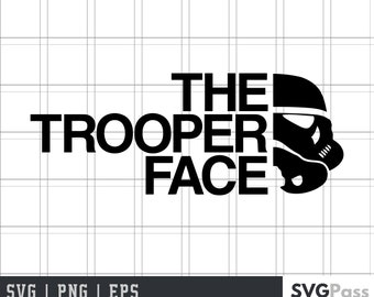 Star Wars The Trooper Face SVG / Archivo de corte SVG para Cricut / Archivo de corte para Silhouette