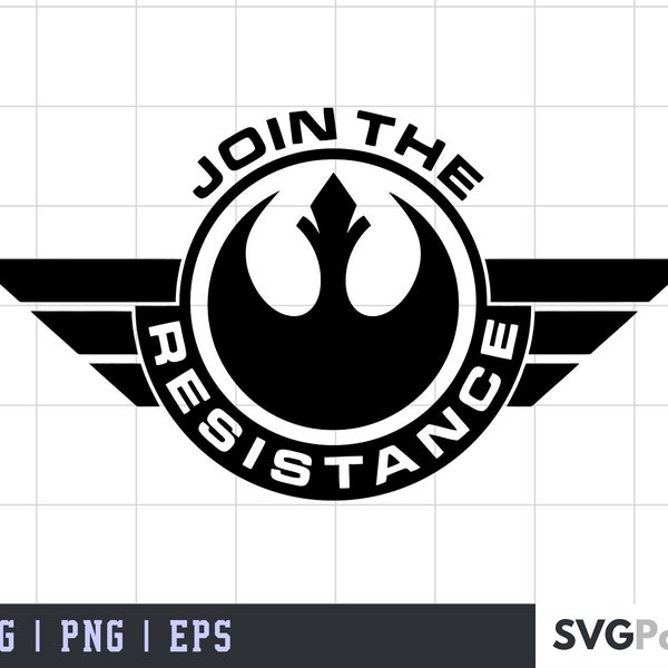 Star Wars Join The Resistance SVG | SVG Cricut Cut File | Silhouette Cut File