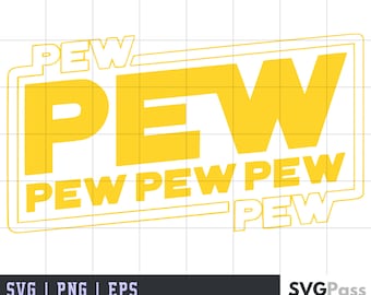 Star Wars Pew Pew Pew SVG | SVG Cricut Cut File | Silhouette Cut File