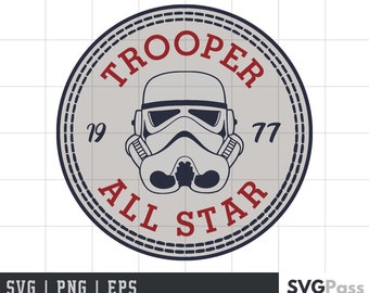 Stormtrooper All Star SVG / Archivo de corte para Cricut y Silhouette
