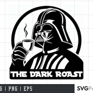 Star Wars El café tostado oscuro SVG, Archivo de corte Cricut SVG, Archivo de corte de silueta