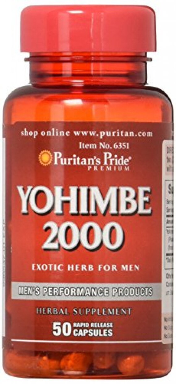 Yohimbe 2000 Mg Exotic Herb for Adult Men 50 Capsules. BEST Etsy