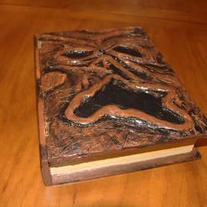 Book of Evil Inspired, Necronomicon Book Box, Handcrafted, Stash Box, Book of Evil. Book of Magic, Fan Art