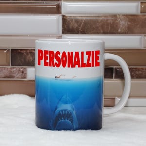Great White Shark Inspired Mug, Shark Tumbler, Shark, Sublimation Mug, Custom Tumbler, Amity Island, Horror Movie, Great White, Personalized