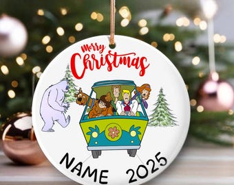Cartoon Dog Christmas Ornament, Gift, Personalized, The Gang