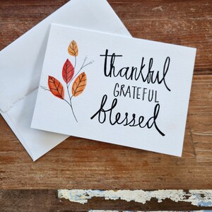 Thankul and blessed greeting card
