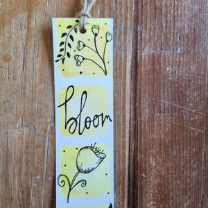 Handmade watercolor bookmark