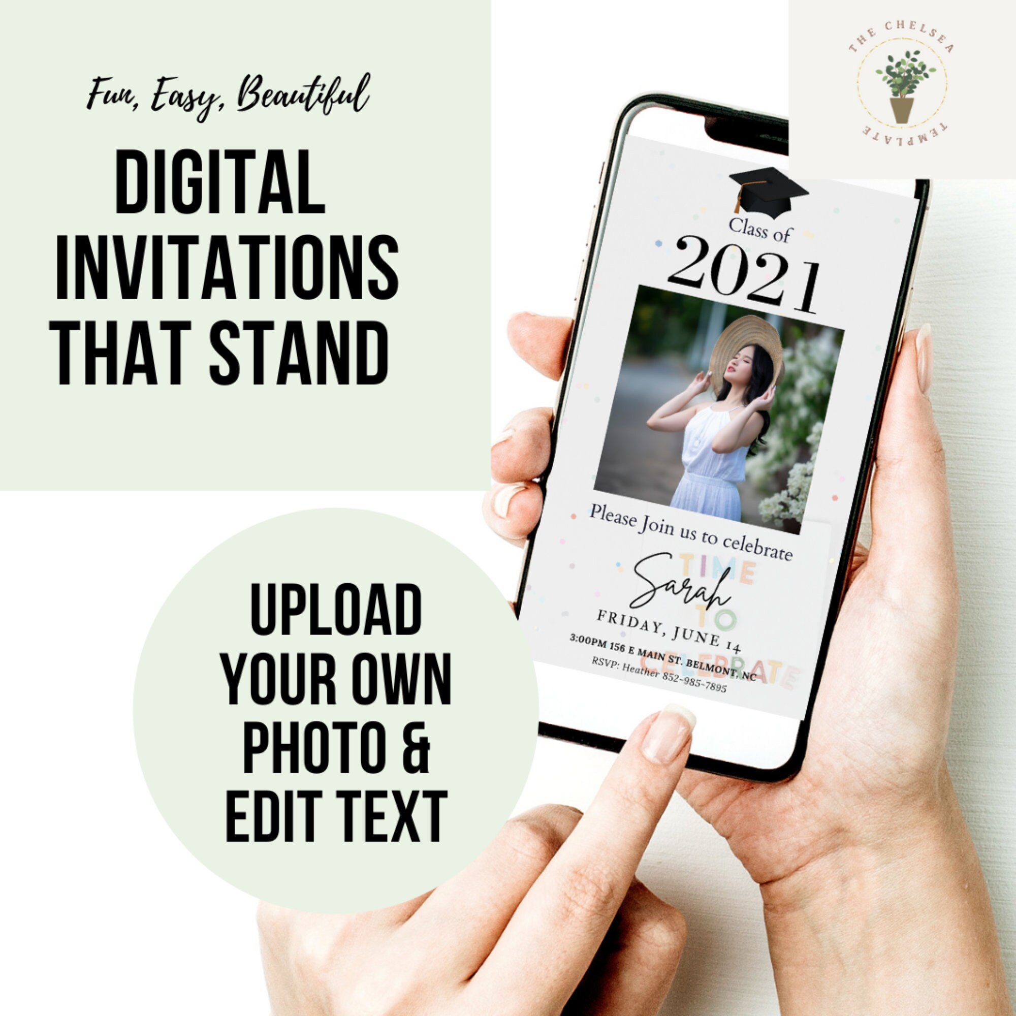 Graduation Invitation digital Etsy